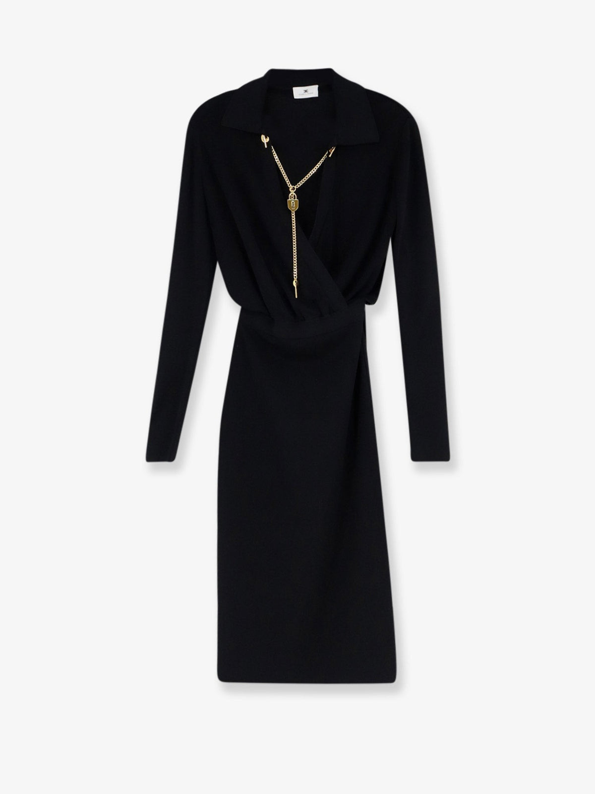 Elisabetta Franchi Women's Viscose Blend Midi Dress Black