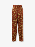 Dries Van Noten Women's Viscose Blend Trousers Brown