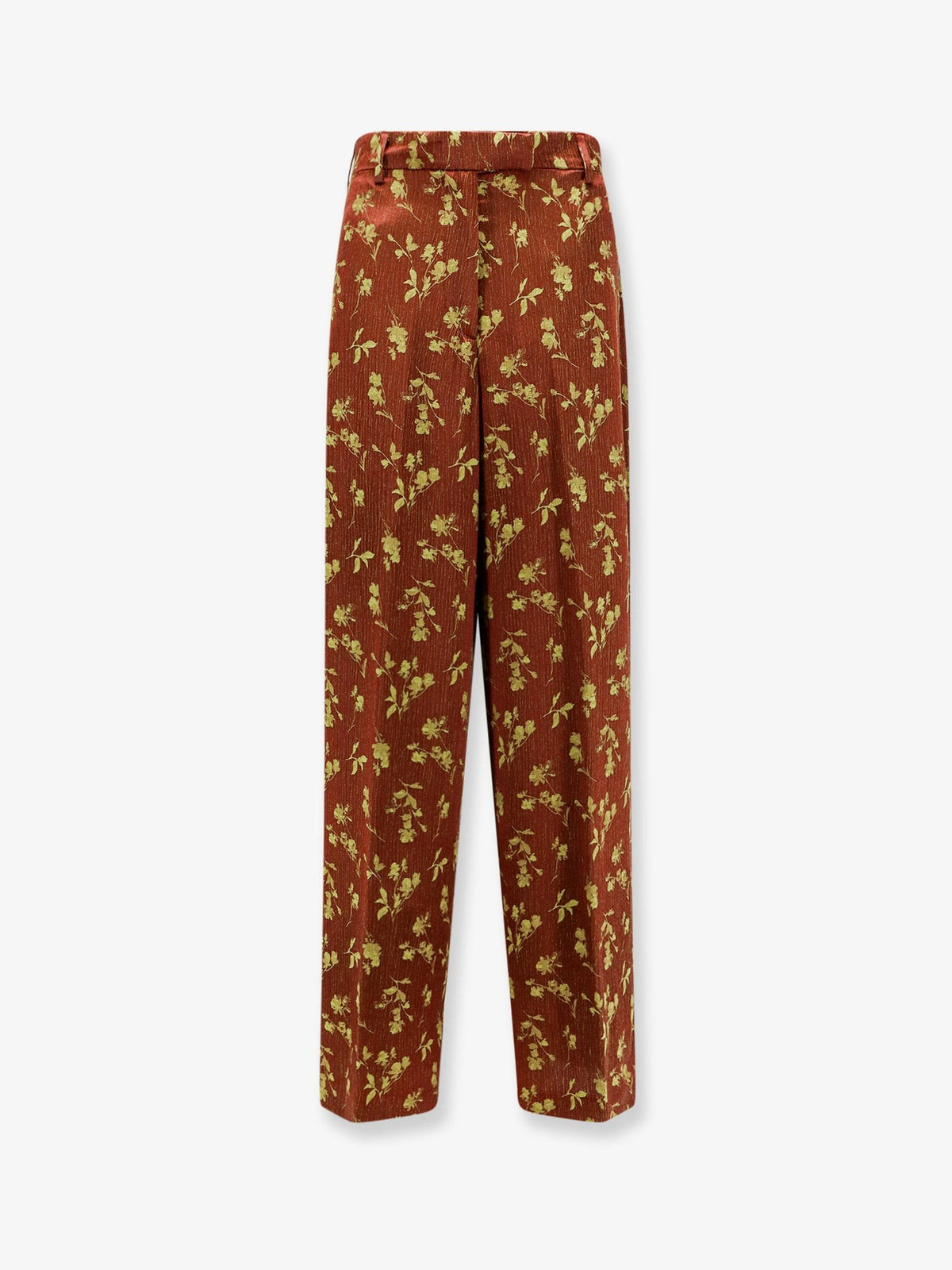 Dries Van Noten Women's Viscose Blend Trousers Brown