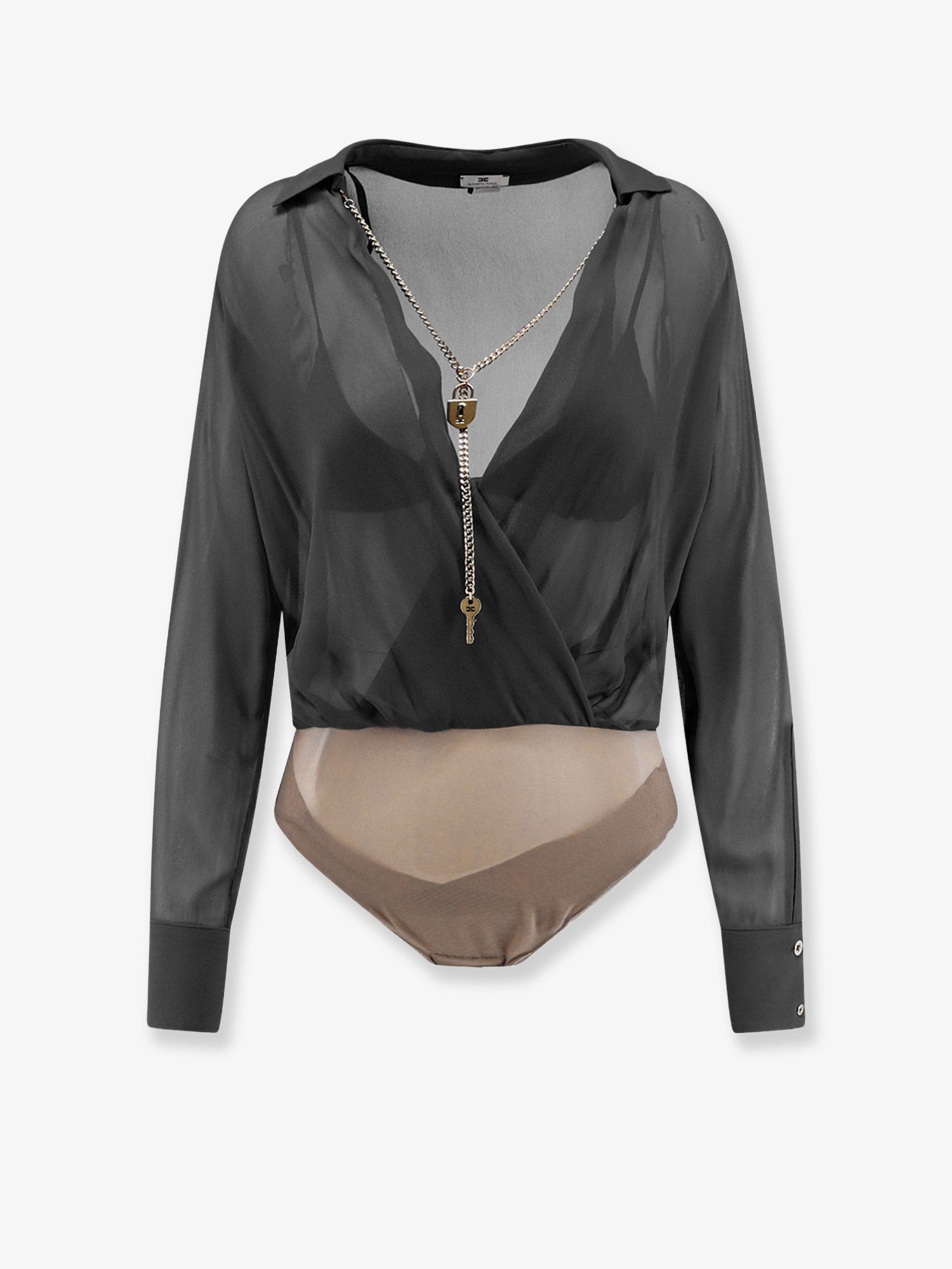 Elisabetta Franchi Women's Viscose Body Shirt Black