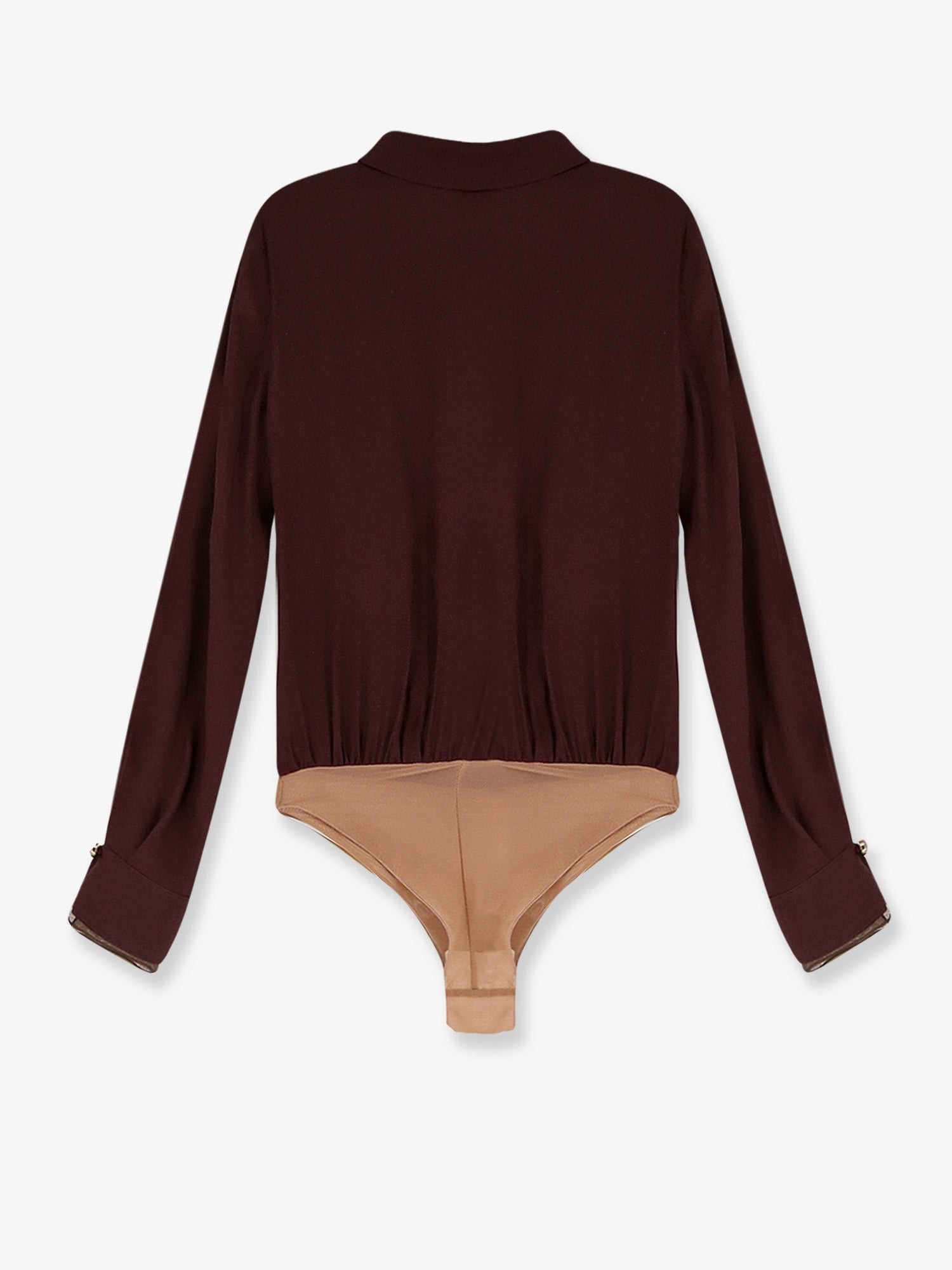 Elisabetta Franchi Women's Viscose Body Shirt Brown Elisabetta Franchi