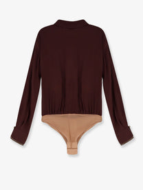 Elisabetta Franchi Women's Viscose Body Shirt Brown