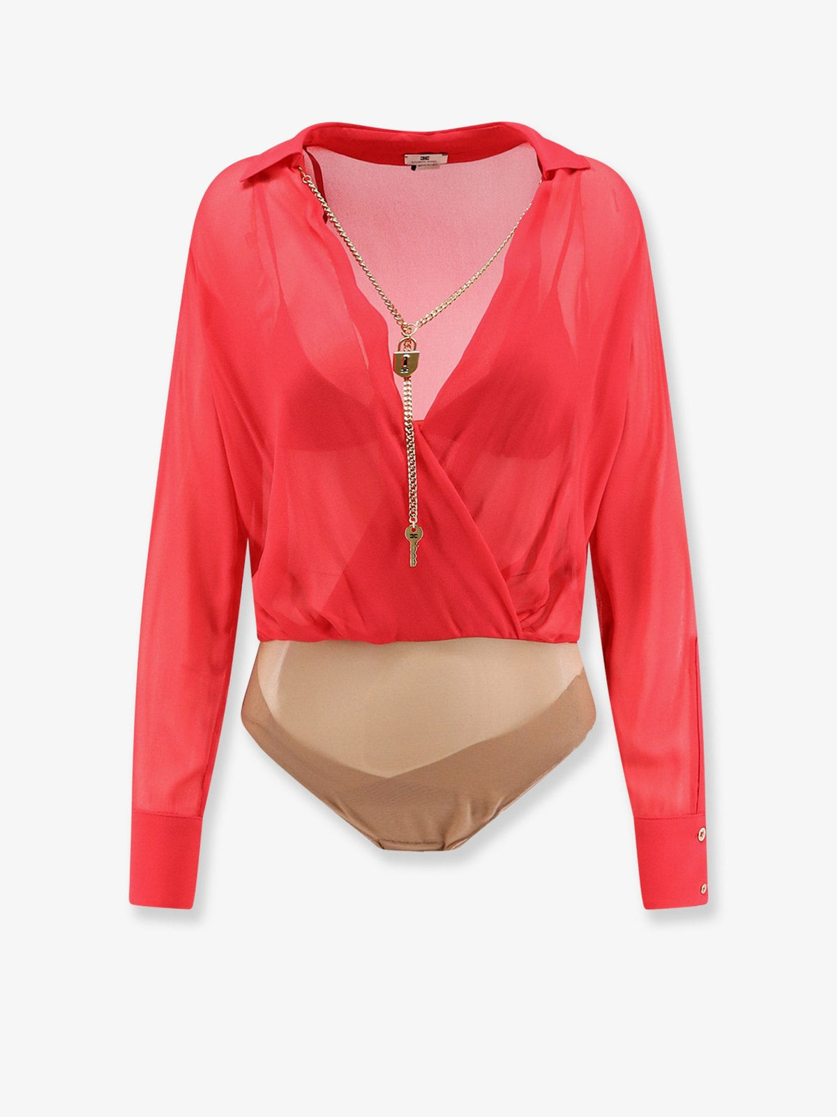 Elisabetta Franchi Women's Viscose Body Shirt Red