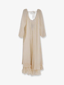 Mes Demoiselles Women's Viscose Crash Long Dress White