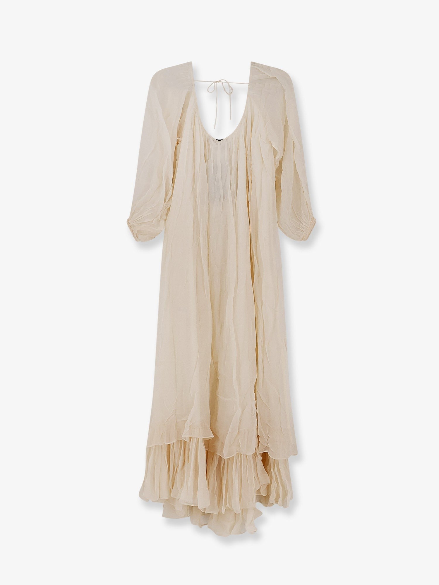 Mes Demoiselles Women's Viscose Crash Long Dress White