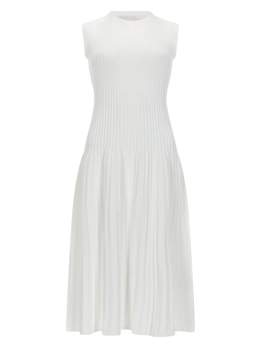 Max Mara Women's Viscose Crepe Yarn Dress White