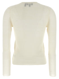 Theory Viscose Linen Sweater White