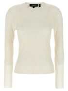Theory Viscose Linen Sweater White