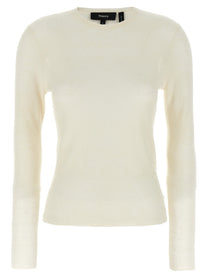 Theory Viscose Linen Sweater White