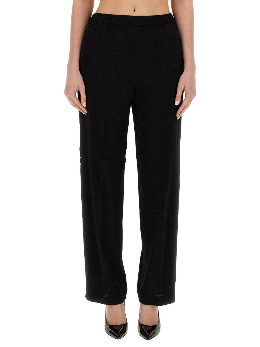 Fabiana Filippi Women's Viscose Pants Black Fabiana Filippi