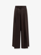 Dries Van Noten Women's Viscose Trousers Brown