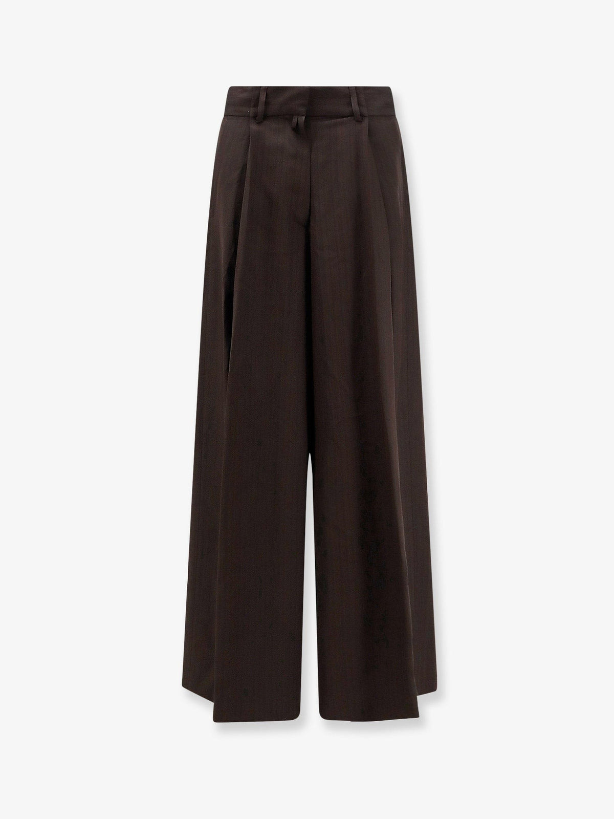 Dries Van Noten Women's Viscose Trousers Brown