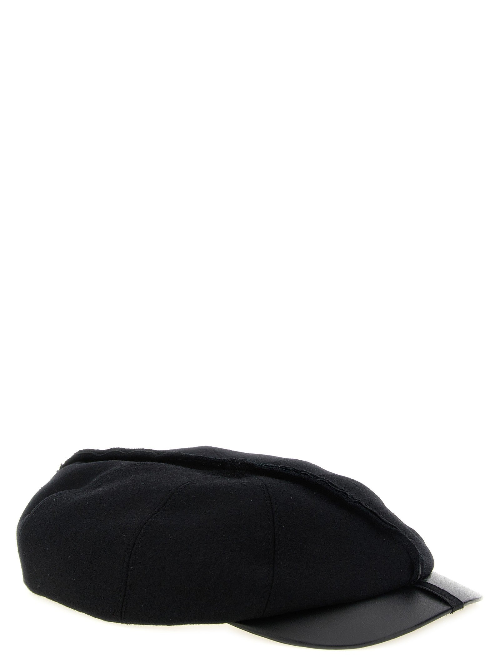 Comme Des Garcons Shirt Visible Stitching Hat Black