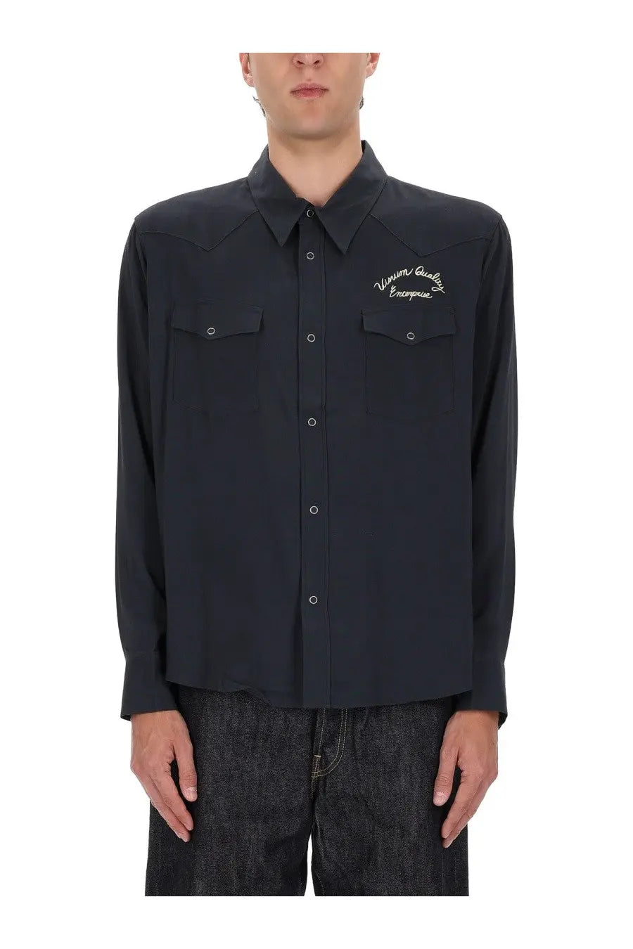 Visvim Men's Four Corners Shirt Black