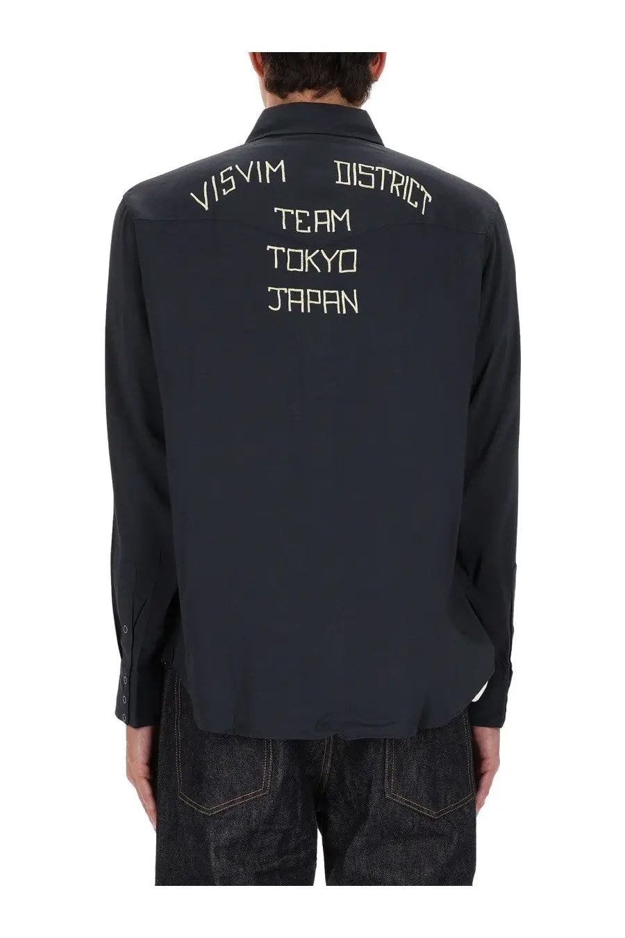 Visvim Men's Four Corners Shirt Black, view 3