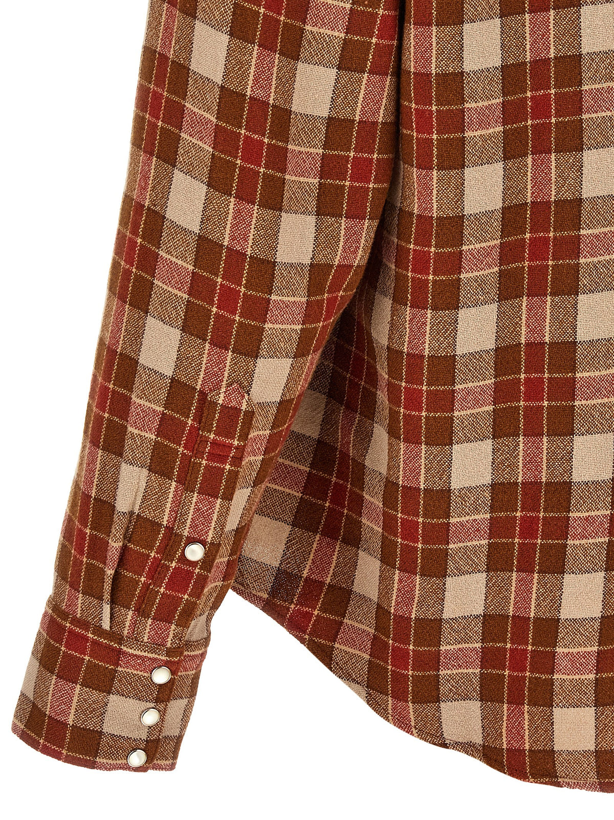 Visvim Red Meridian Check Shirt Red, view 4
