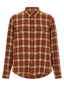 Visvim Red Meridian Check Shirt Red
