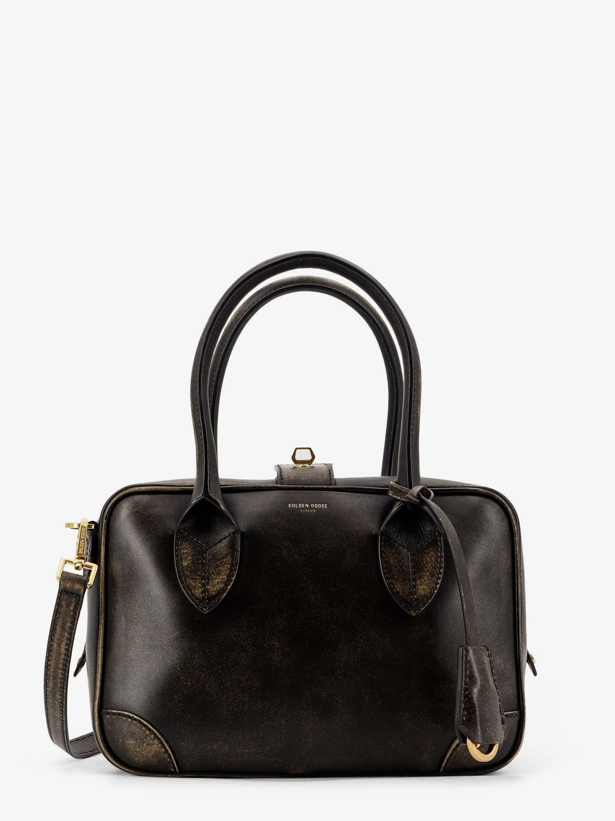 Golden Goose Women's Vita Vintage Leather Crossbody Bag Black