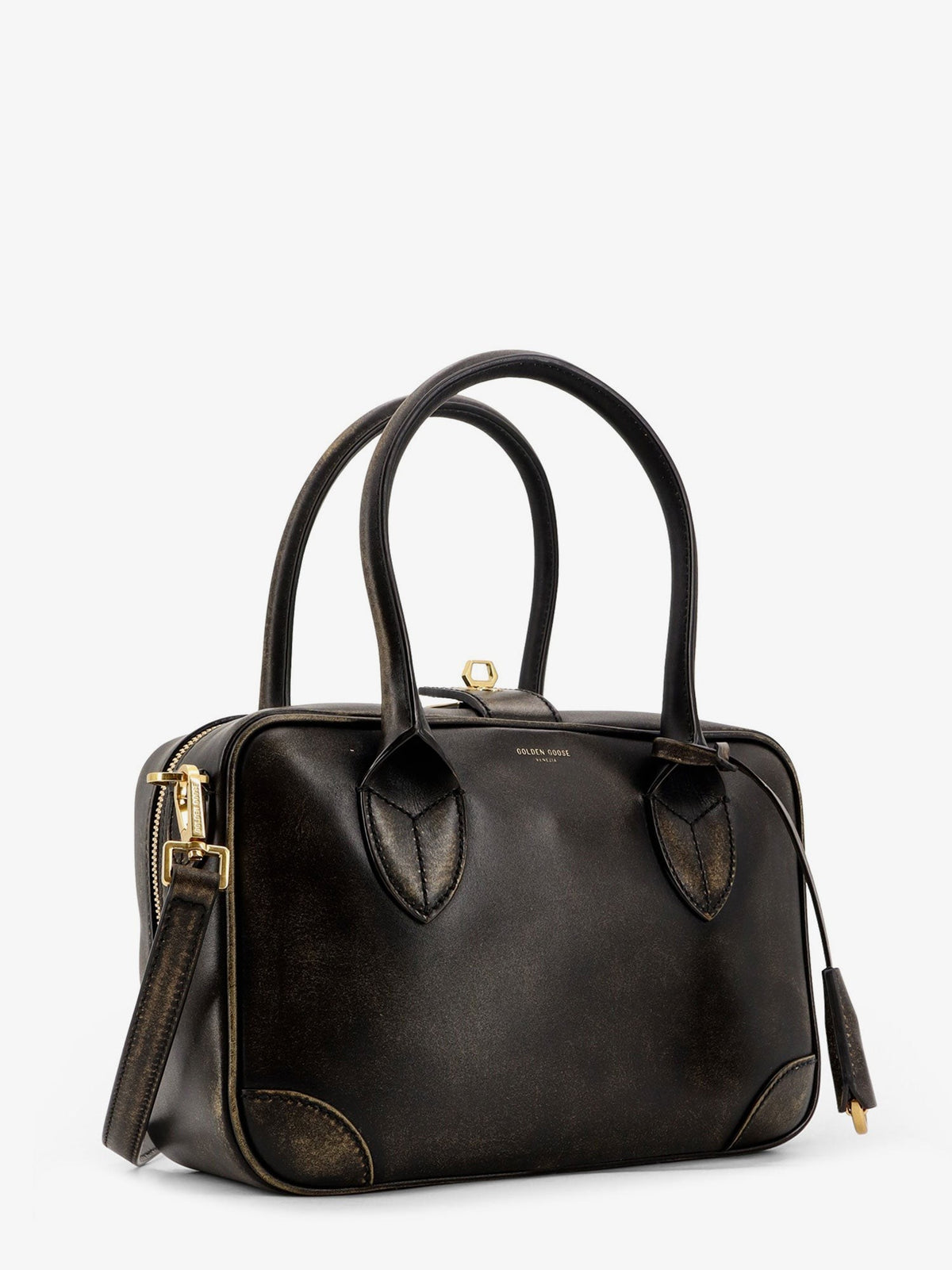 Golden Goose Women's Vita Vintage Leather Crossbody Bag Black