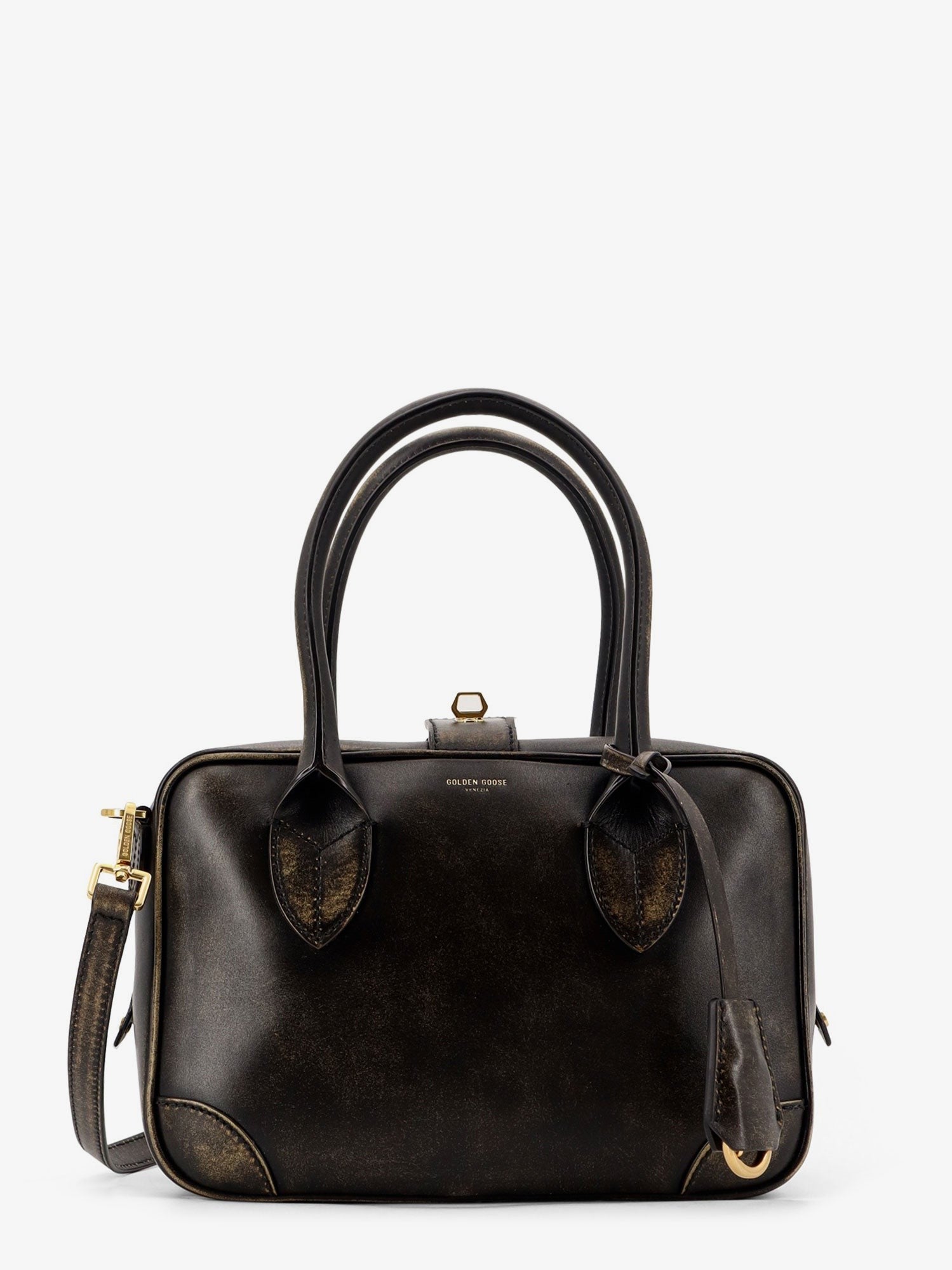 Golden Goose Women's Vita Vintage Leather Crossbody Bag Black