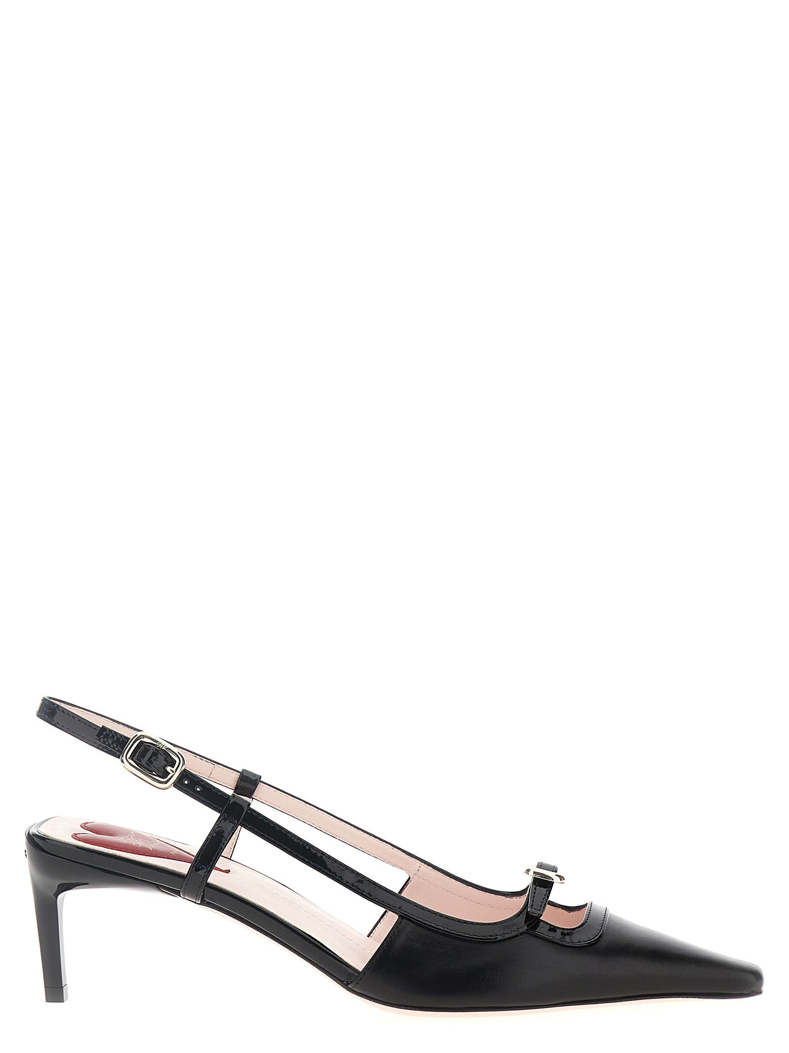 Roger Vivier Viv Canard Slingbacks Black