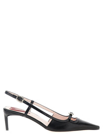 Roger Vivier Viv Canard Slingbacks Black