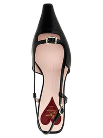 Roger Vivier Viv Canard Slingbacks Black