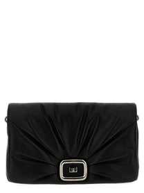 Roger Vivier Viv Choc Large Shoulder Bag Black