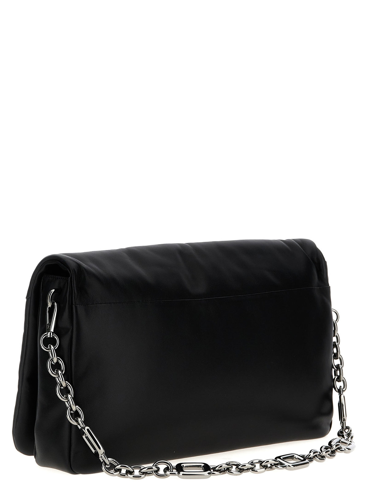 Roger Vivier Viv Choc Large Shoulder Bag Black, view 2