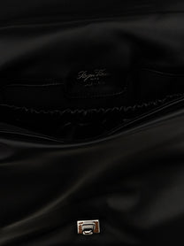 Roger Vivier Viv Choc Large Shoulder Bag Black
