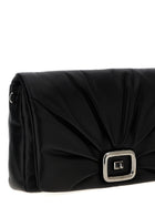 Roger Vivier Viv Choc Large Shoulder Bag Black, view 3