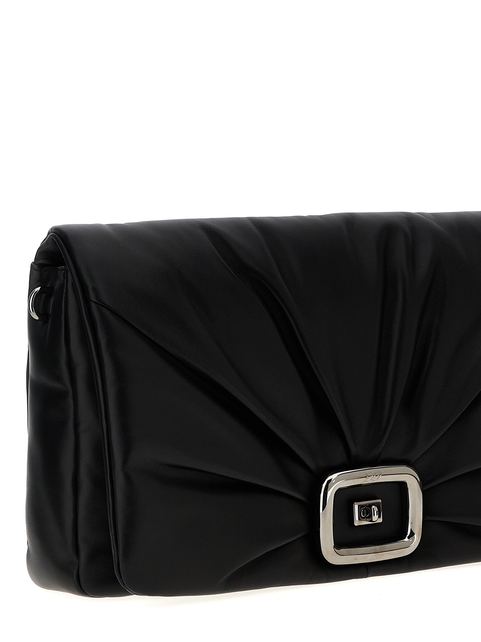 Roger Vivier Viv Choc Large Shoulder Bag Black