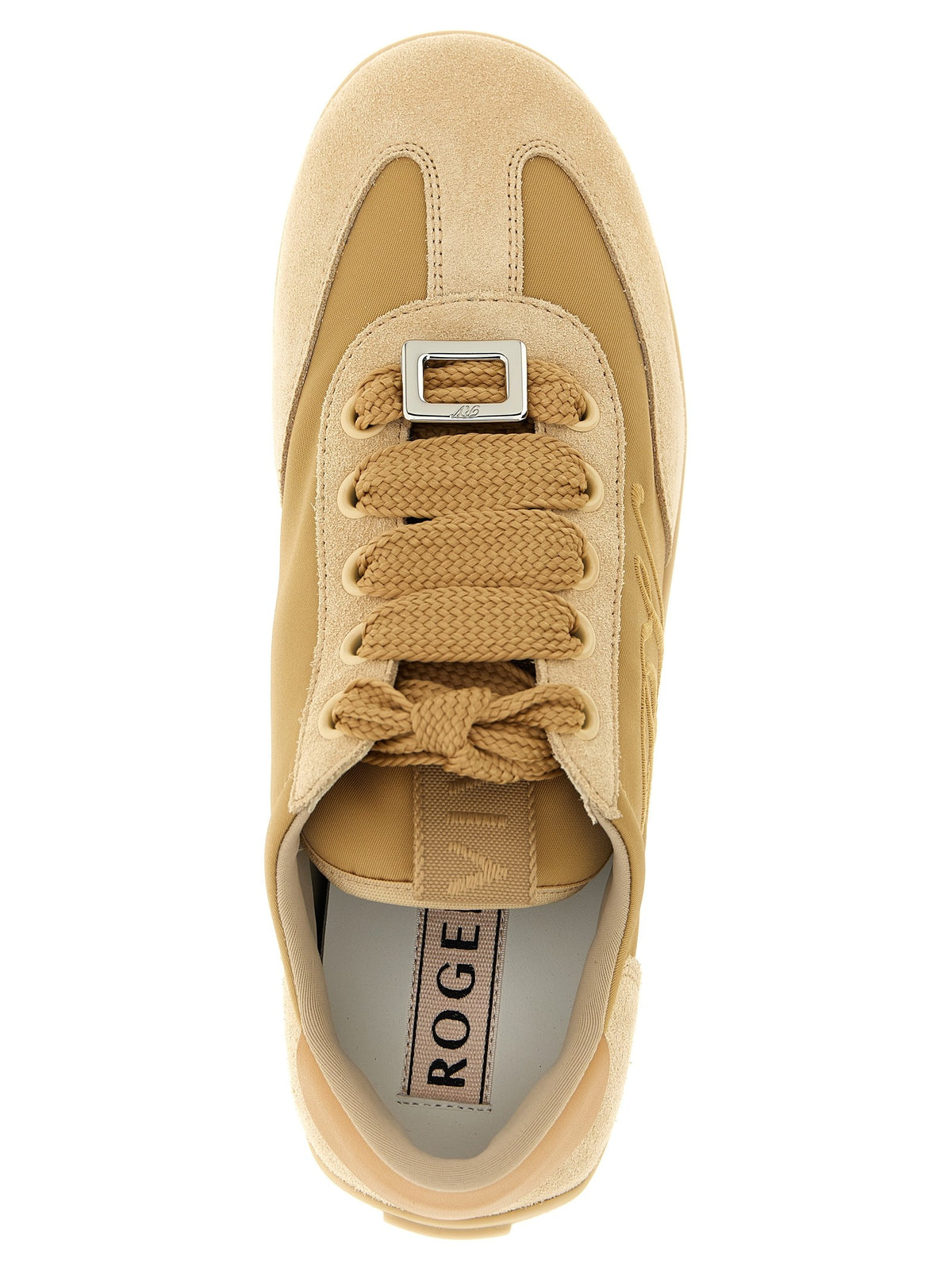 Roger Vivier Viv Low Sneakers Beige, view 4