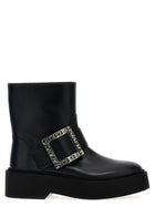 Roger Vivier Viv Rangers Ankle Boots Black