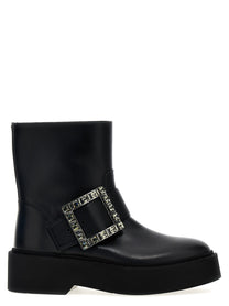 Roger Vivier Viv Rangers Ankle Boots Black