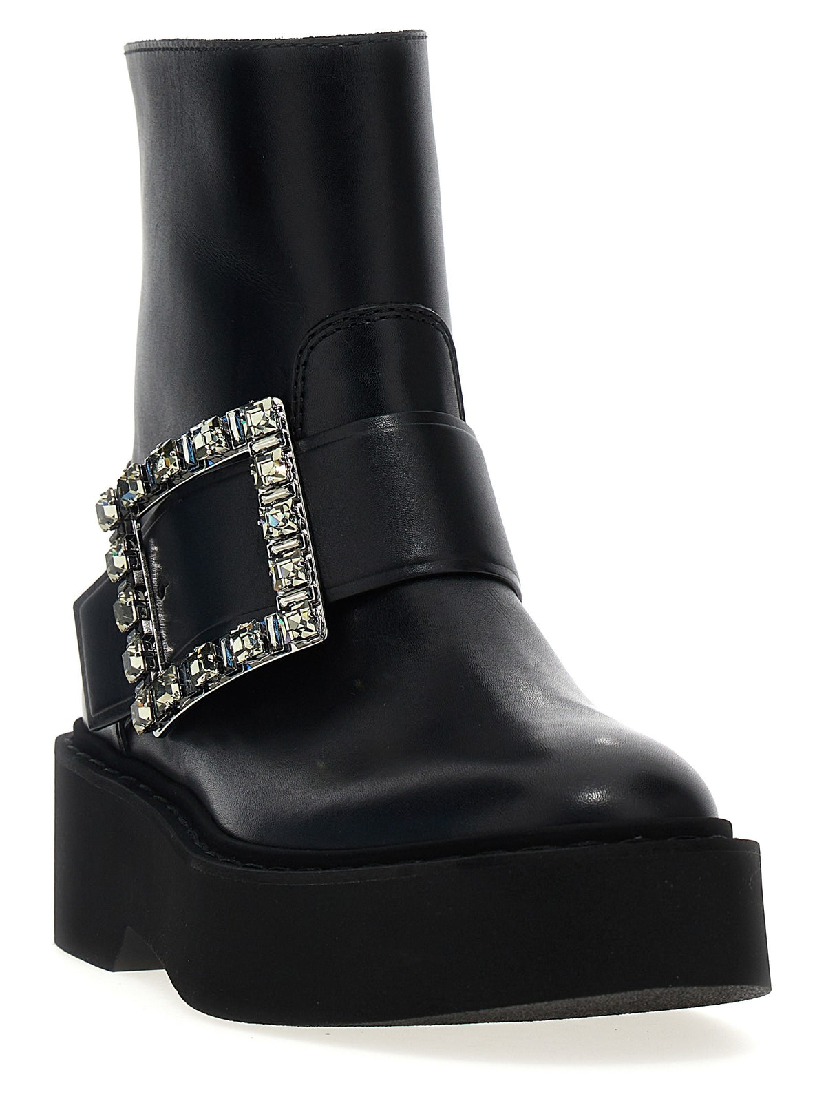 Roger Vivier Viv Rangers Ankle Boots Black, view 2