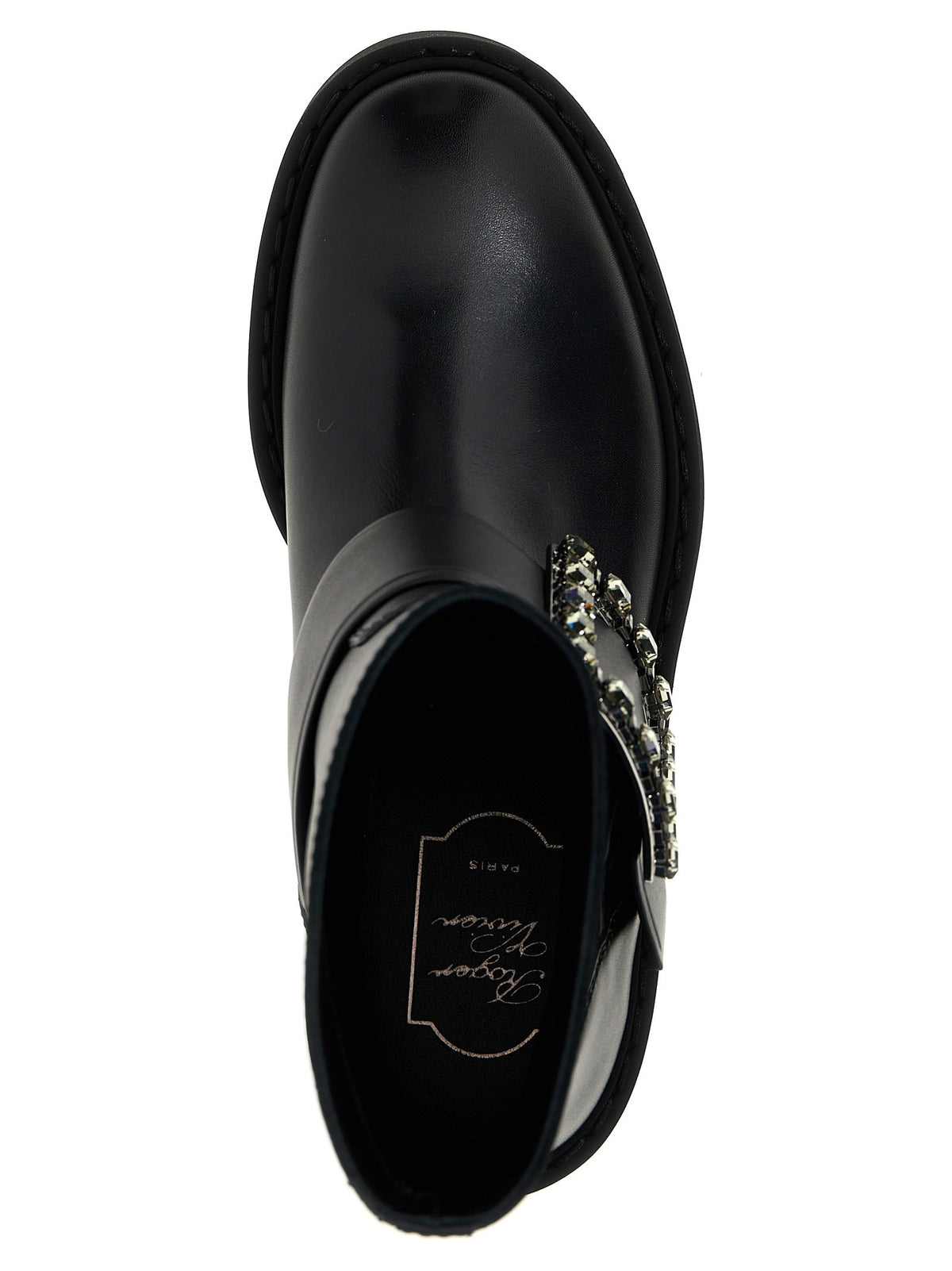 Roger Vivier Viv Rangers Ankle Boots Black, view 4