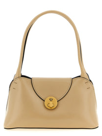 Versace Vivian Leather Shoulder Bag Beige