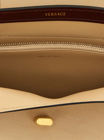 Versace Vivian Leather Shoulder Bag Beige