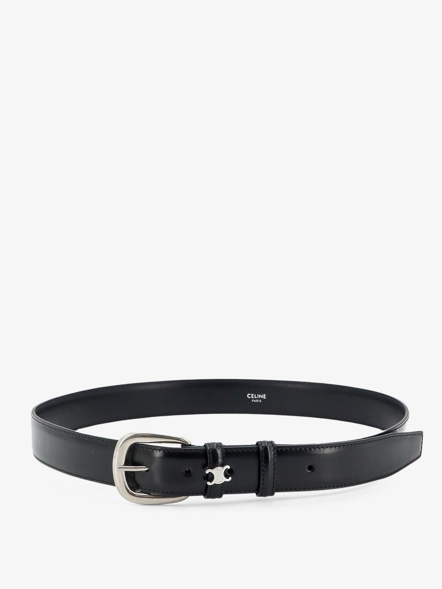 Celine Men's Vivienne Leather Belt Black