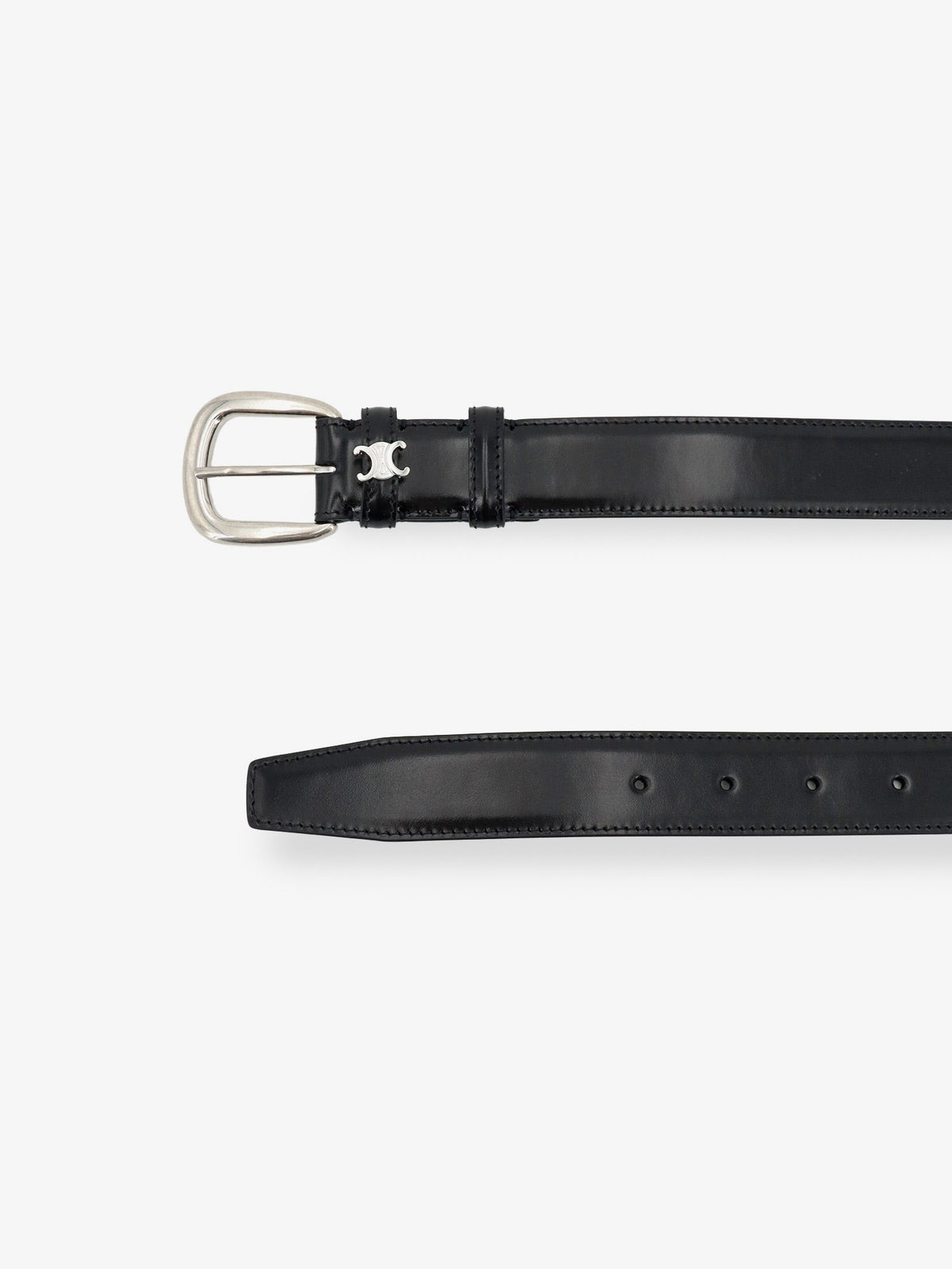 Celine Men's Vivienne Leather Belt Black