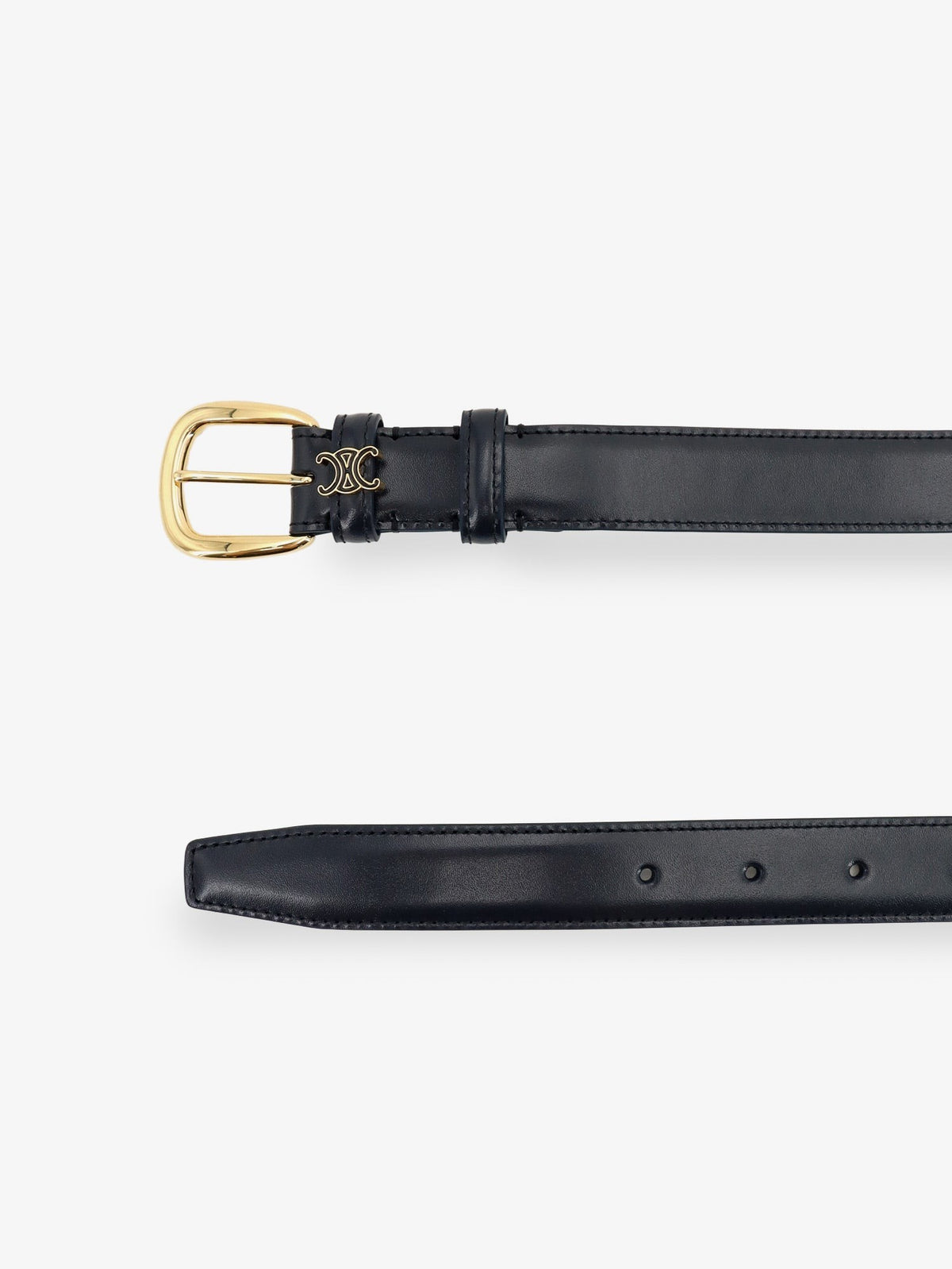 Celine Women's Vivienne Leather Belt Black