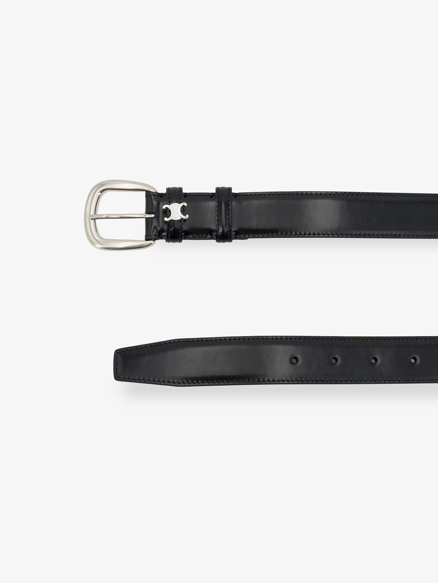Celine Men's Vivienne Leather Belt Black