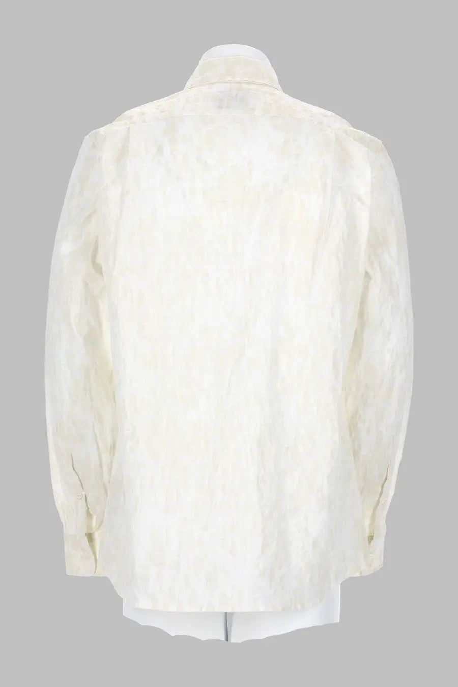 Vivienne westwood men’s white camicia krall due bottoni linen shirt with subtle textured weave and classic collar