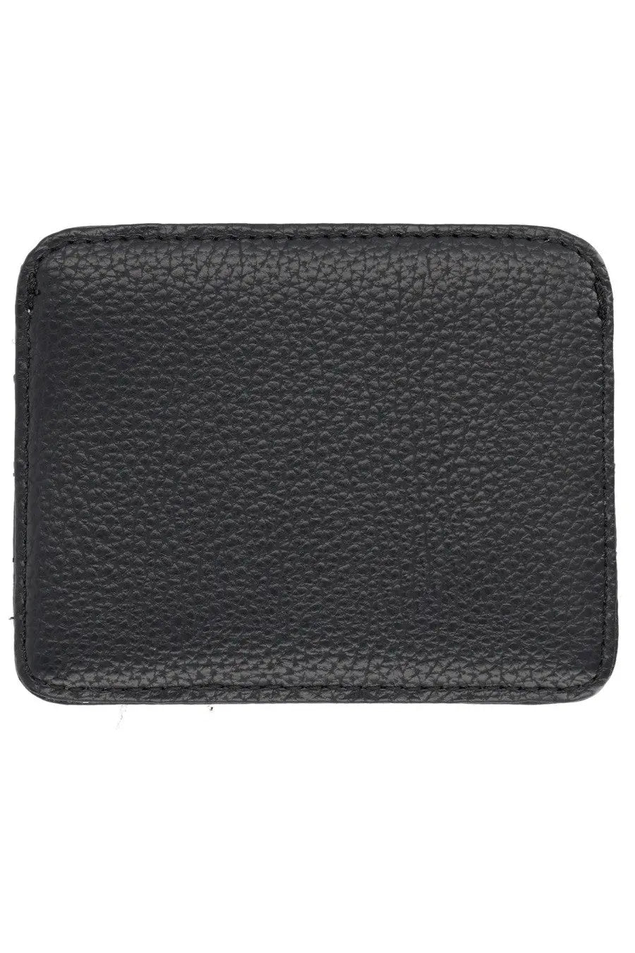 Vivienne Westwood women’s card holder half moon black in black pebbled leather with neat edge stitching