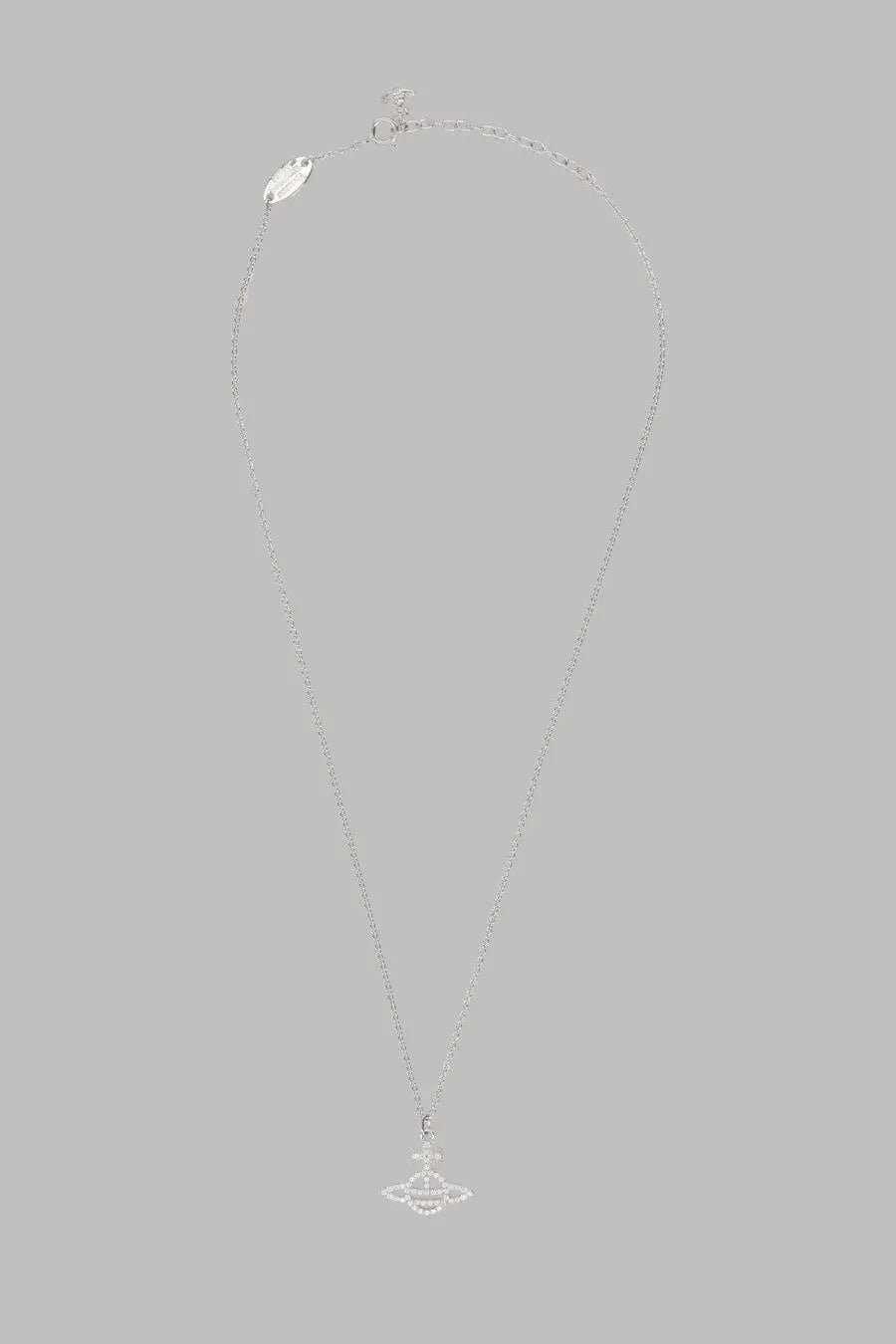 Vivienne Westwood women’s gold collana calliope necklace with a silver chain and delicate sparkling planet pendant