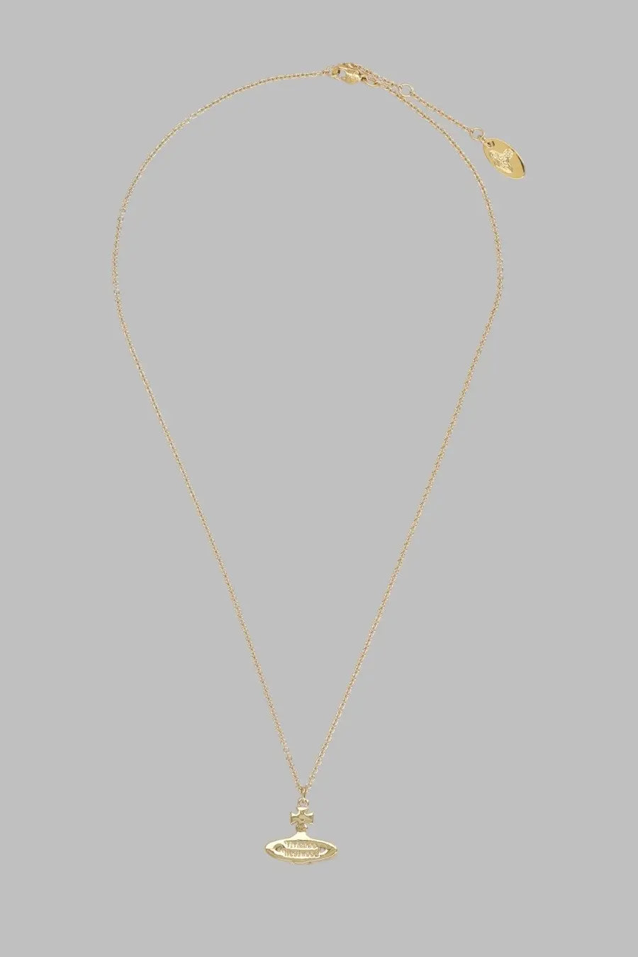 Vivienne westwood women’s gold-toned necklace with classic orb pendant and small leaf charm on delicate chain