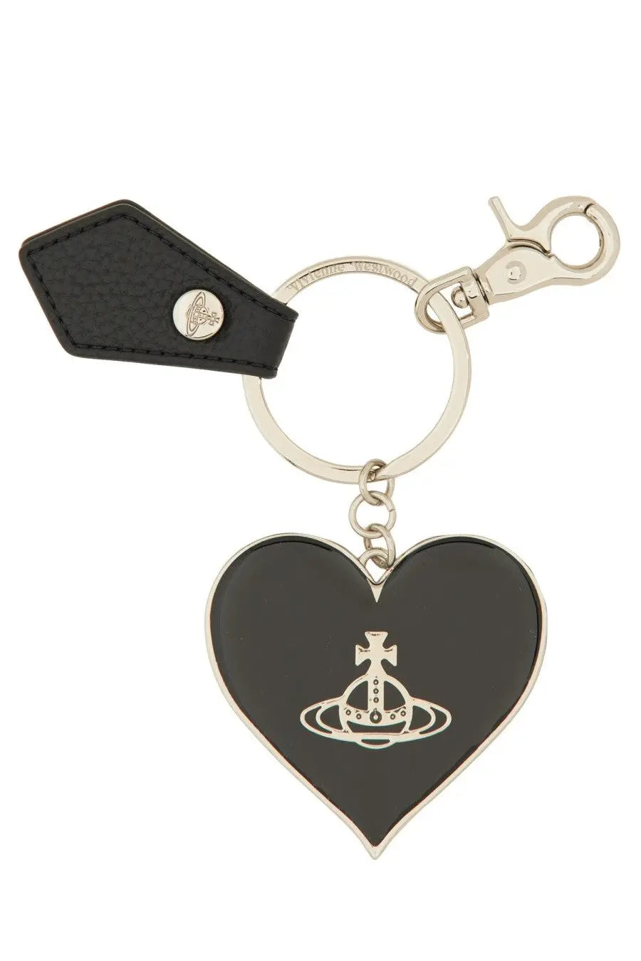 Vivienne Westwood Women's Mirror Heart Keychain Black