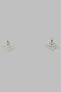 Vivienne Westwood women’s silver planet-shaped earrings with crystals and Vivienne Westwood engraving