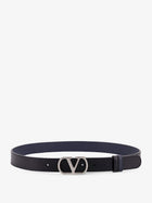 Valentino Men's Vlogo Leather Reversible Belt Black